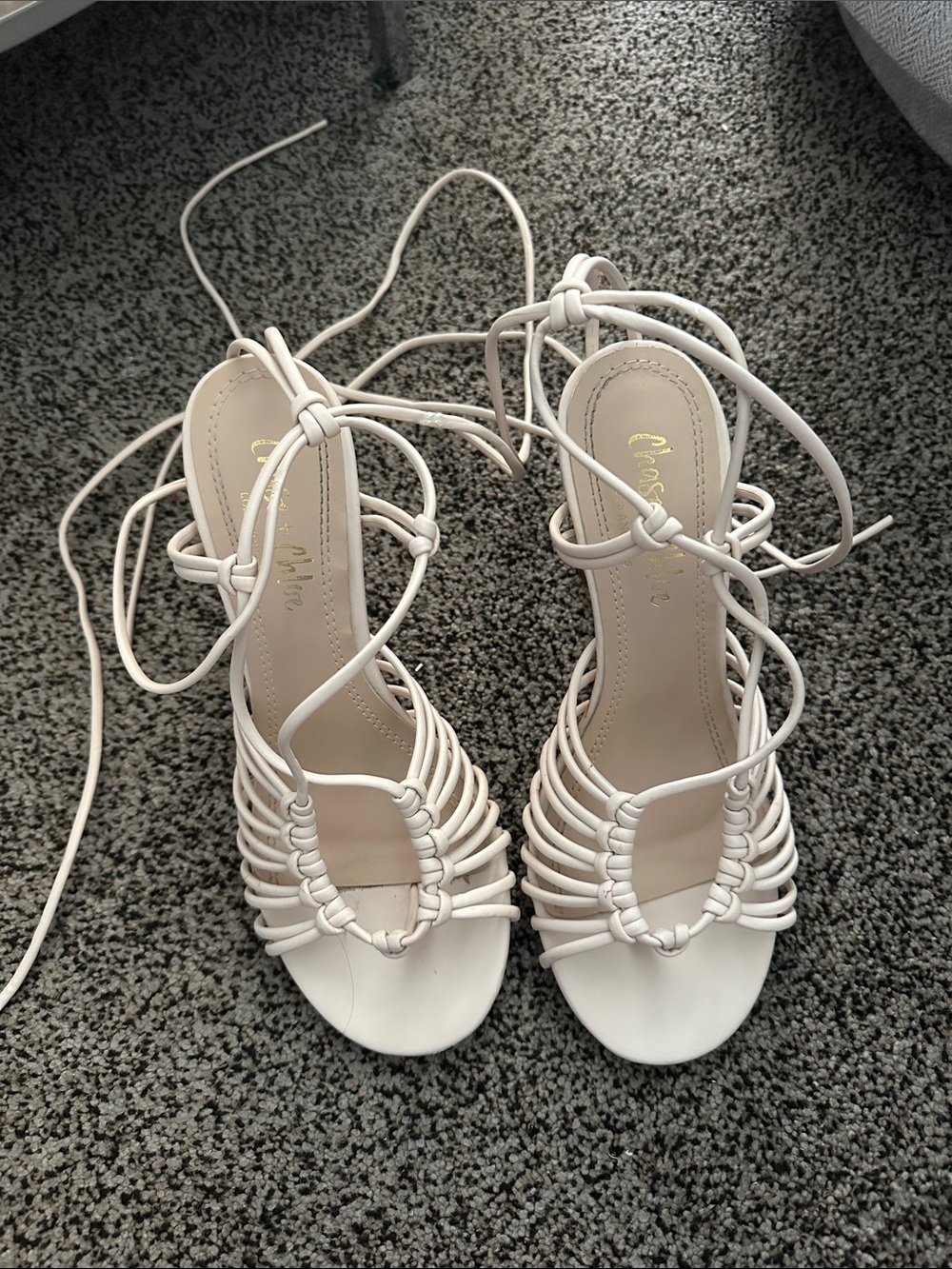 Chase + Chloe Lace-Up Strappy Heel Sandals
